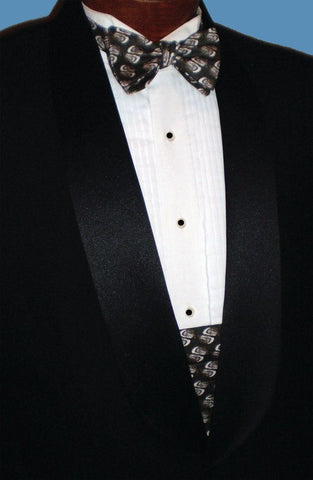 Tuxedo And Bow Tie Cummerbund Set Featuring Oyster Shells