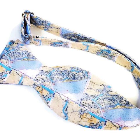Folly Beach South Carolina Map Bow Tie