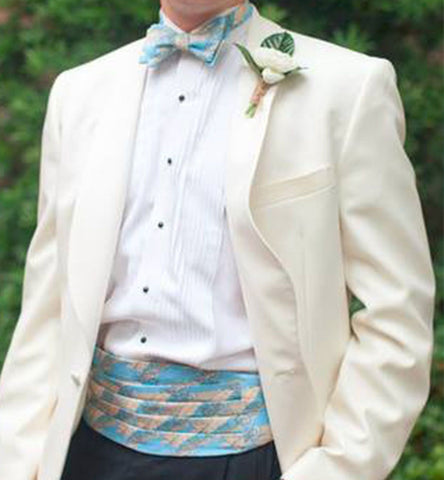 Groom Bow Tie And Cummerbund Set