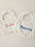 Personalized Bibs and Burp Cloth Set (1 of each)