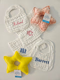 Personalized Bibs and Burp Cloth Set (1 of each)