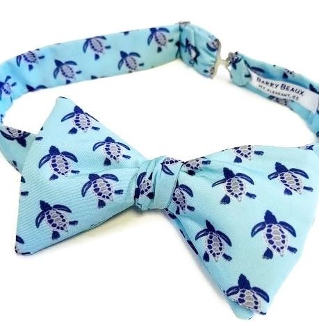Sea Turtle Blue Bow Tie