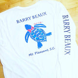 Barry Beaux Dri Fit Fishing Shirt Featuring A Sea Turtle