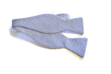 Blue Seersucker Bow Tie