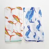 Barry Beaux Organic Cotton Coastal Designed Tea Towels
