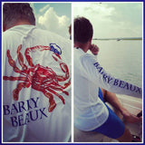 Barry Beaux Dri Fit Fishing Shirt Featuring A Crab