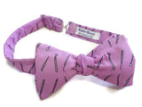 Dental Tools Purple Bow Tie