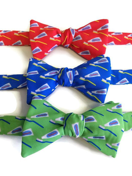 Dental Red Blue Green Bow Ties