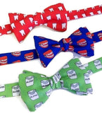 tooth bow tie, chattering teeth bow tie, dental floss bow tie