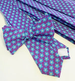 Forget Me Not Flower Bow Tie And Necktie