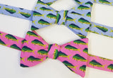 Mahi Fish Pink Blue Bow Tie