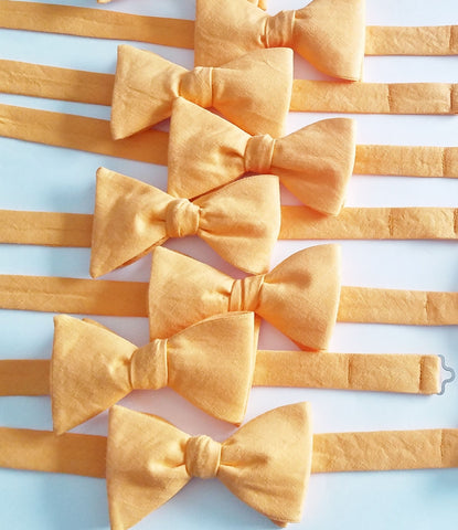 Orange Linen Bow Ties For Charity