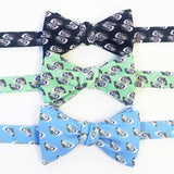 Oyster Shell Bow Ties Black Green Blue
