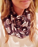 Handmade Barry Beaux Infinity Scarf With Oyster Shells Design