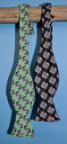 Green Black Oyster Shell Bow Ties