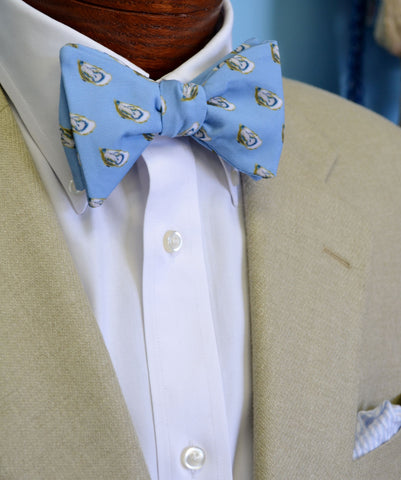 Blue Oysters Bow Tie