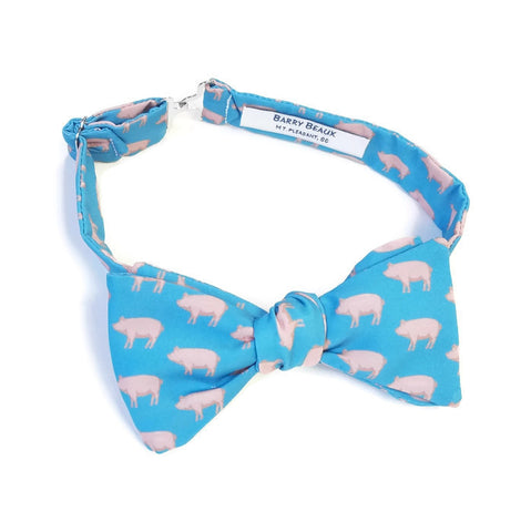 Pig Blue Bow Tie