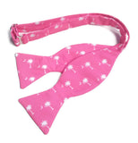 Pink Palmetto Crescent Bow Tie