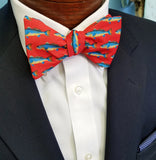 Spottail Bass Fish Red Bow Tie