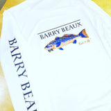 Barry Beaux Dri Fit Fishing Shirt Featuring A Spottail Bass