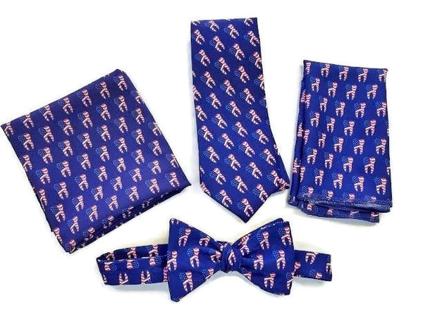 american dental association tie, bow tie, scarf, and pocket square